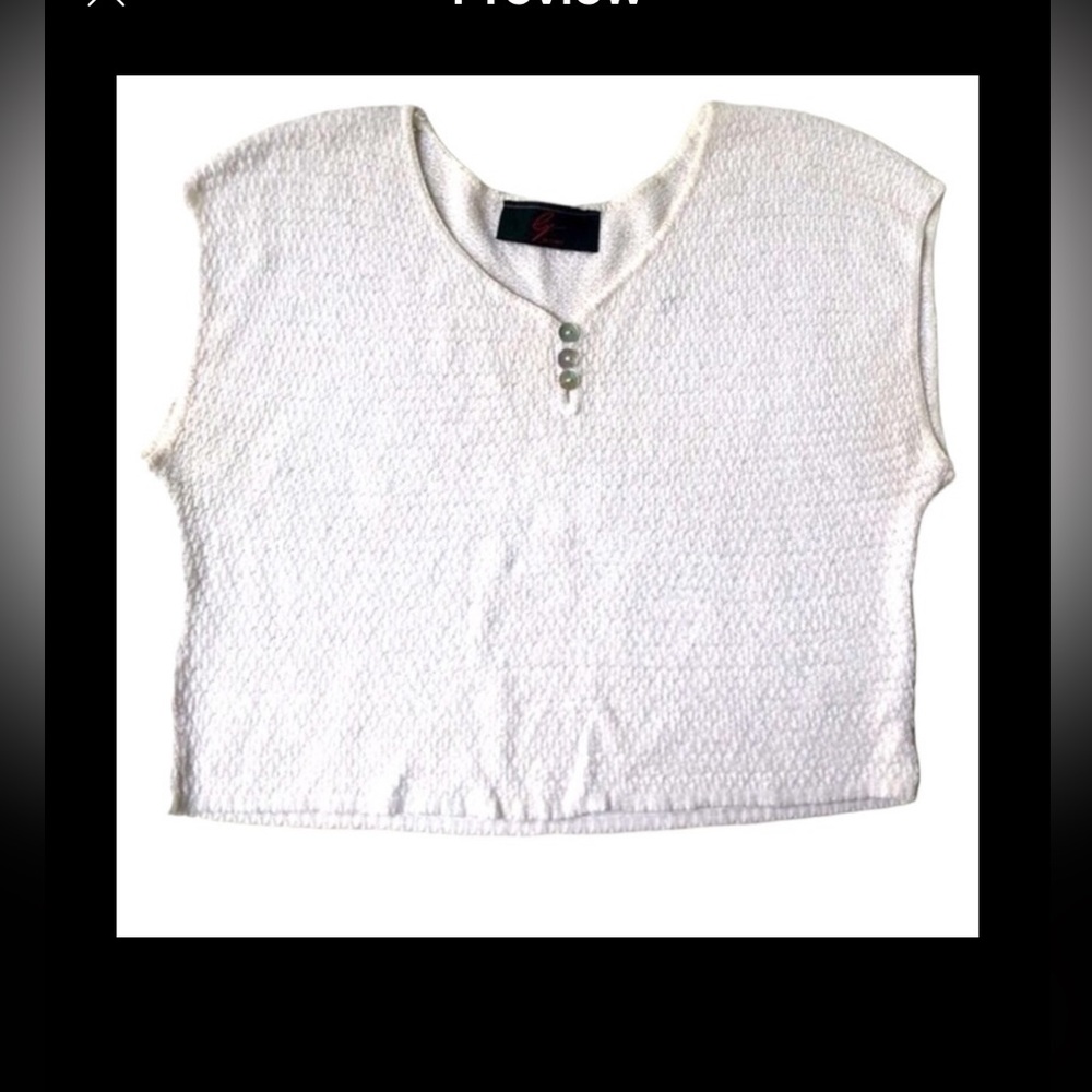 Cyrus sleeveless knit top white size small
